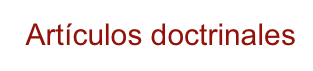 Artículos doctrinales